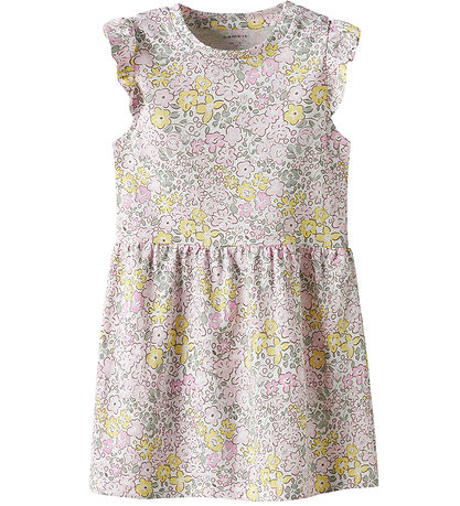 Name It Dress - Modal - NmfHaile - Bright White/Lemon Meringue