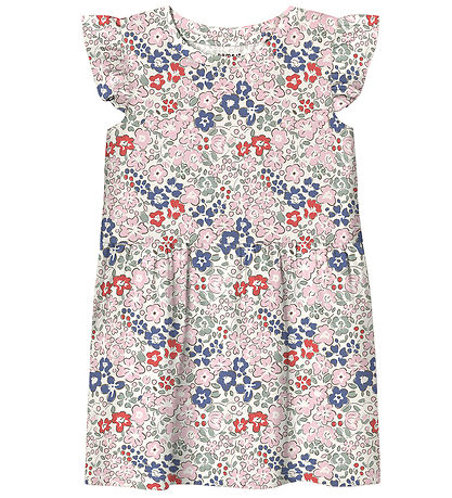 Name It Jurk - Modaal - NmfHaile - Bright White m. Bloemen