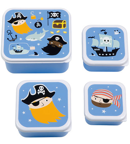 A Little Lovely Company Lunchbox Set - 4 pcs - Pirates