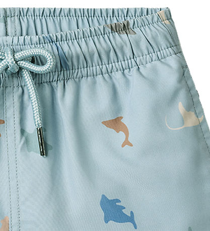 Wheat Swim Shorts - Hansi - Soft Blue Sea Life Wheat Swim Shorts - Hansi - Soft Blue Sea Life
