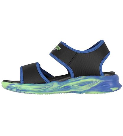 Skechers Sandals w. Lights Sola - Black/Blue