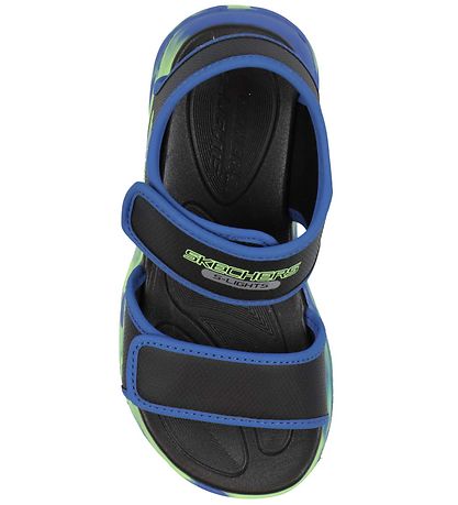 Skechers Sandals w. Lights Sola - Black/Blue