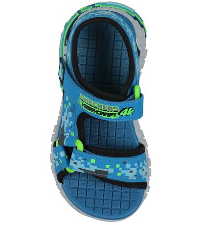 Skechers Sandaler - MEGA Splash 4K - Svart/Blå/Grön