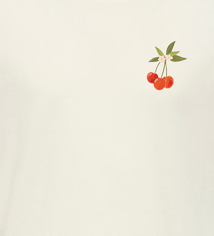 Kids Only T-shirt - KogAnnbel Sun Life - Cloud Dancer/Cherry
