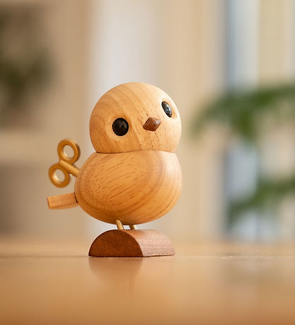 Fablewood H.C. Andersen - Næturgali - 8 cm - Náttúrulegt/Gull