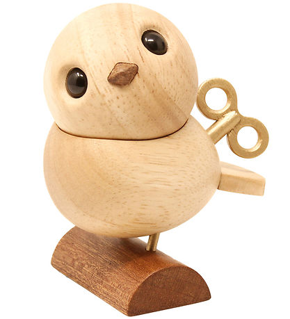 Fablewood H.C. Andersen - Næturgali - 8 cm - Náttúrulegt/Gull