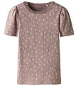 T-Shirt Name It - Rib - NmdHoise - Purple Dove av. Fleurs