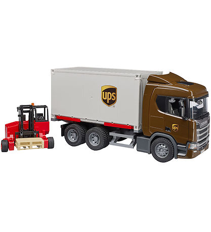 Bruder LKW - UPS Scania Super 560R m. Gabelstapler - 03582