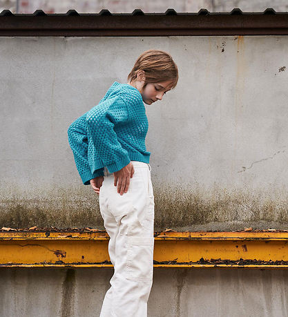Hound Blouse - Knitted - Turquoise w. Pointelle
