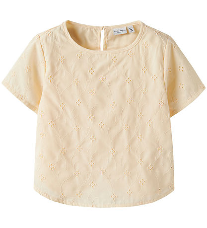 Chemise m/c Name It - NkfVioleta - Crème au beurre av. Broderie 