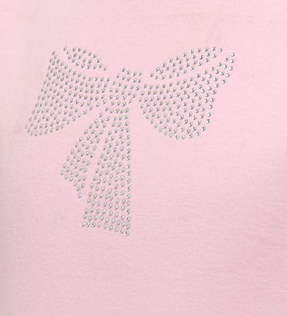 Kids Only T-shirt - KogKira - Roseate Spoonbil/Bow w. Rhinestone
