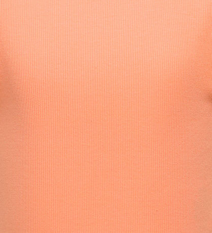 Kids Only Top - Rib - KogDrea - Salmon w. Embroidery Anglaise