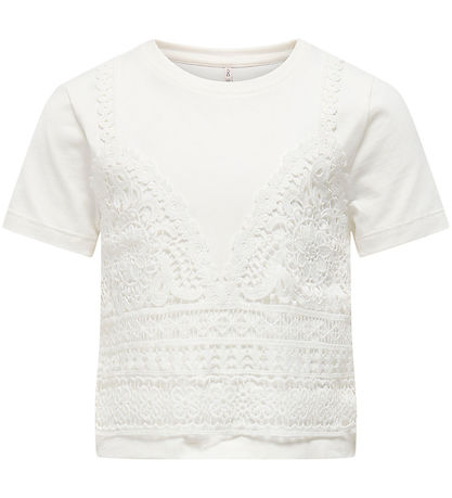 Kids Only T-shirt - KogBetsy - Cloud Dancer w. Pointelle