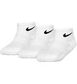 Nike Ankle Socks - Cushioned - Dri-Fit - 3-Pack - White Nike Ankle Socks - Cushioned - Dri-Fit - 3-Pack - White