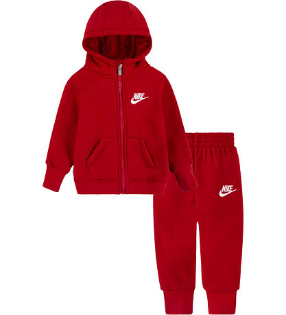 Nike Collegesetti - Neuletakki/Collegehousut - Punainen kuntosal