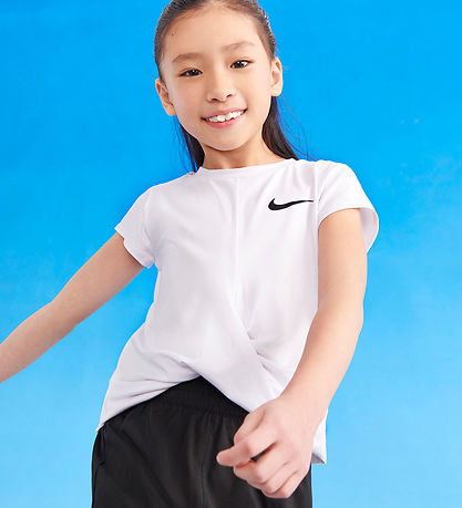 Nike T-Shirt - Dri-Fit - Weiß m. Logo