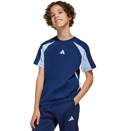 adidas Performance T-shirt - J CB T - Blue w. Logo