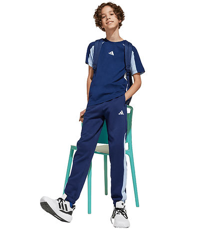 adidas Performance T-shirt - J CB T - Blue w. Logo