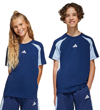 adidas Performance T-shirt - J CB T - Blue w. Logo