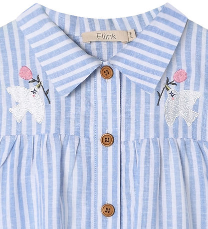 Fliink Dress - Viruses - Dream Blue/Cloud Dancer