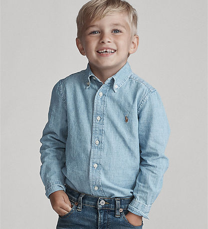 Polo Ralph Lauren Gallaskyrta - Blátt Polo Ralph Lauren Gallaskyrta - Blátt