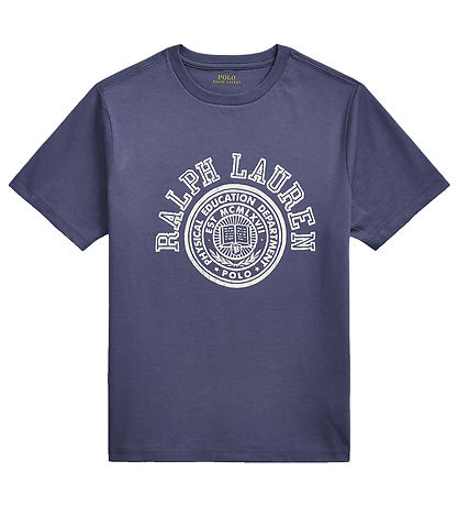 Polo Ralph Lauren T-shirt - Dusty Blue w. Print Polo Ralph Lauren T-shirt - Dusty Blue w. Print