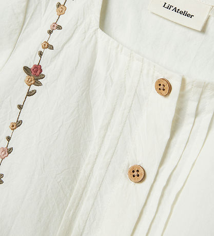 Lil' Atelier Shirt - NmfJolene - Coconut Milk w. Flowers