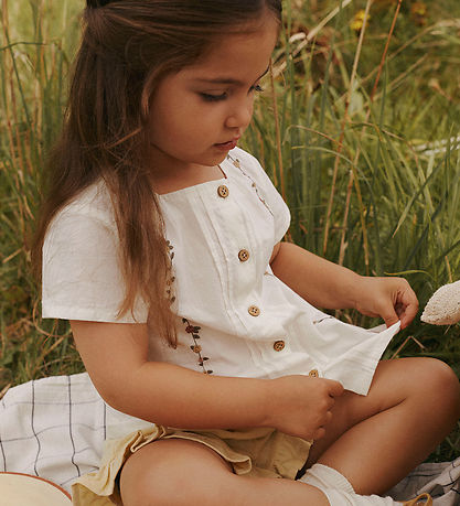 Lil' Atelier Shirt - NmfJolene - Coconut Milk w. Flowers