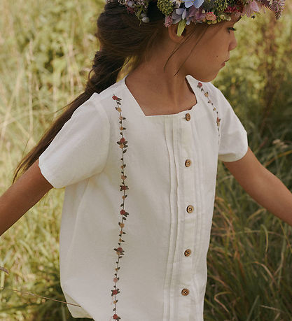 Lil' Atelier Shirt - NmfJolene - Coconut Milk w. Flowers