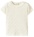Lil' Atelier T-Shirt - Rib - NmfHulla - Coconut Melk Lil' Atelier T-Shirt - Rib - NmfHulla - Coconut Melk
