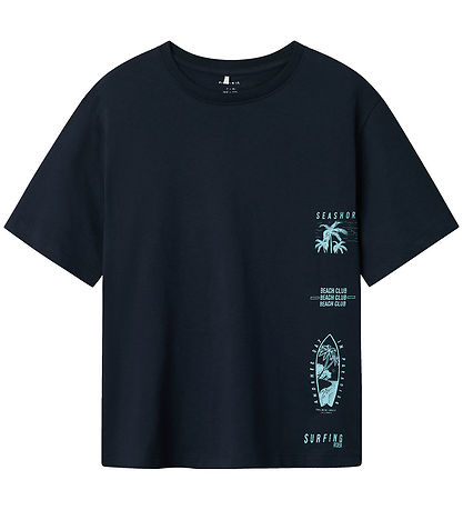 Name It T-shirt - NkmHirlan - Dark Sapphire w. Print