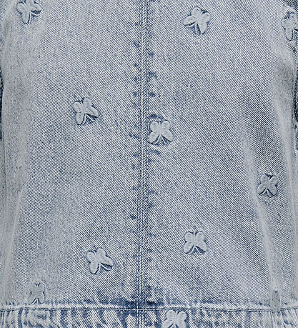 Kids Only Top - KogFreja - Light Blue Denim/Butterfly