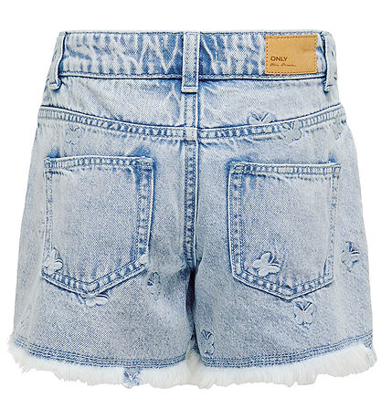 Kids Only Shorts - KogRobyn - Light Blue Denim/Butterfly