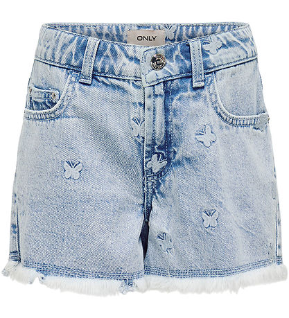 Kids Only Shorts - KogRobyn - Light Blue Denim/Butterfly