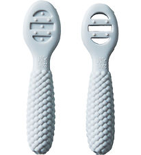 Jack o Juno Baby Spoons - Silicone - 2-Pack - Bubble - Glacier G Jack o Juno Baby Spoons - Silicone - 2-Pack - Bubble - Glacier G