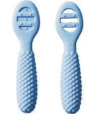 Jack o Juno Baby Spoons - Silicone - 2-Pack - Bubble - Pale Blue Jack o Juno Baby Spoons - Silicone - 2-Pack - Bubble - Pale Blue