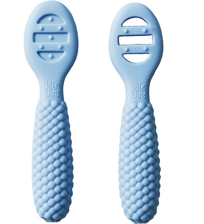 Jack o Juno Baby Spoons - Silicone - 2-Pack - Bubble - Pale Blue Jack o Juno Baby Spoons - Silicone - 2-Pack - Bubble - Pale Blue