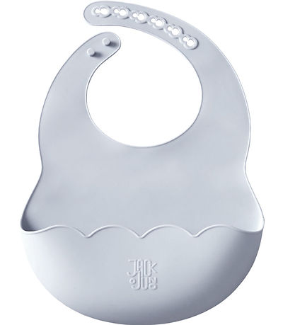 Jack o Juno Bib - Silicone - Poppy - Glacier Grey