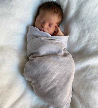 Jack o Juno Baby Swaddle - 120x120 cm - 2-Pack - Pom Pom - Pearl Jack o Juno Baby Swaddle - 120x120 cm - 2-Pack - Pom Pom - Pearl