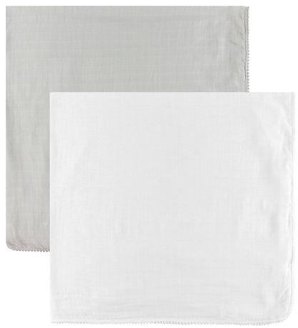 Jack o Juno Baby Swaddle - 120x120 cm - 2-Pack - Pom Pom - Pearl
