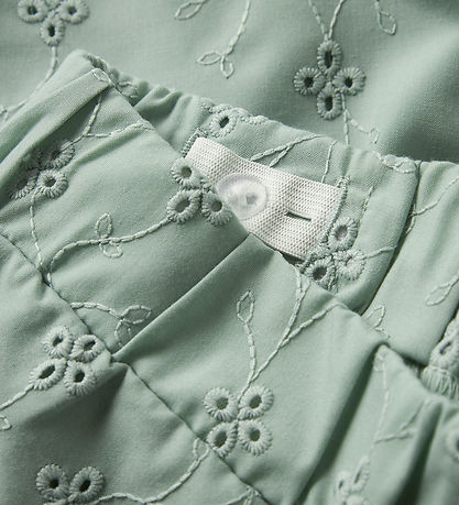 Name It Shorts - NmfVioleta - Aqua Gray w. Embroidery Anglaise