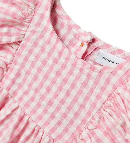 Name It Klänning - NbfHalmi - Cameo Rosa m. Rutor