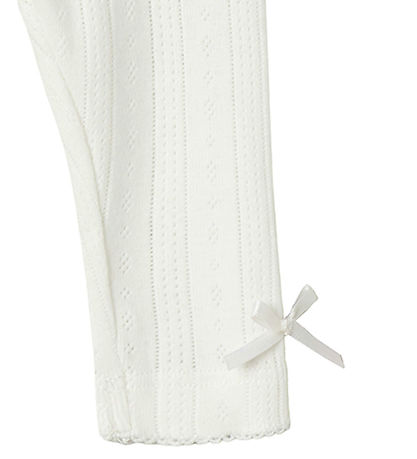 Name It Leggings - NbfHappy - Cloud Dancer w. Pointelle