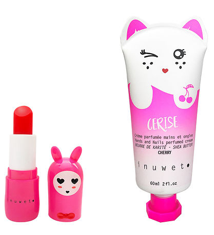 Inuwet Gift Set - Hand cream/lip balm - Wiz - Cherry