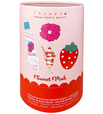 Inuwet Gift Set - Strawberry - Sweet Pink