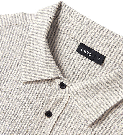 LMTD Shirt s/s - NlmHugo - Turtledove w. Stripes