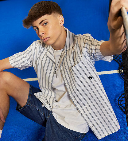 Hound Skjorte - Striped - Hvit/Navy Hound Skjorte - Striped - Hvit/Navy