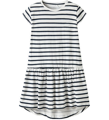 Name It Kleid - NkfVigga - Bright White/Stripe