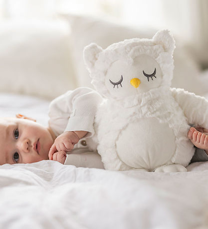 Teddykompaniet Verwarmingskussen - Uil - Wit - 23 cm