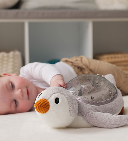 Cloud-B Night Lamp w. Sound - Tranquil Penquin - 30 cm - Grey